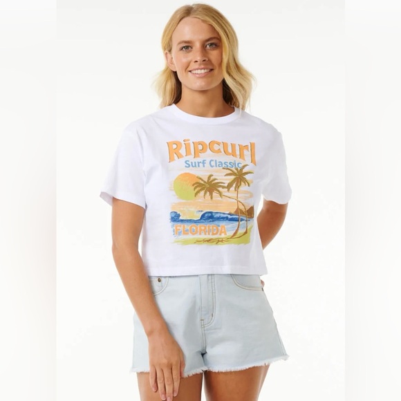 Rip Curl High Tide Scenic Standard Tee Florida Surf Classic - Picture 1 of 6